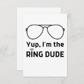 うん 指輪のデュードだよ 面白い子供たち 女の子 男の子 サンキューカード (正面/裏面)