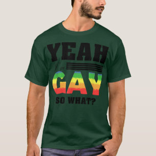 うん、私はゲイLGBTQゲイレズビアンプライド声明 Tシャツ