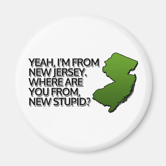 うん、私はニュージャージー出身だ。 マグネット (正面)