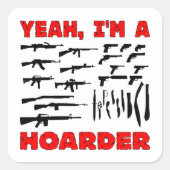 うん、私はホームランだ（私は銃をたくさん持っている） スクエアシール (正面)