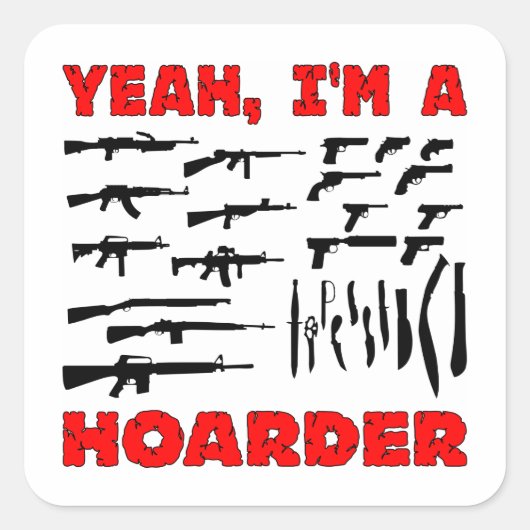 うん、私はホームランだ（私は銃をたくさん持っている） スクエアシール (正面)