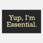 うん、私は不可欠だ。 長方形シール (正面)