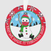 うん、2020年のクリスマス記念に作った オーナメント (正面)