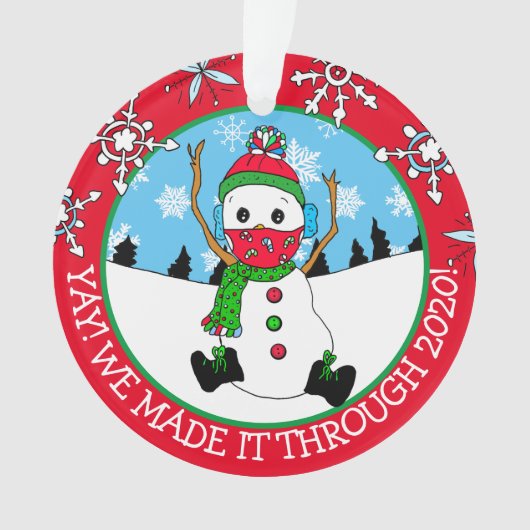 うん、2020年のクリスマス記念に作った オーナメント (正面)