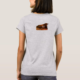 うーと言っている牛の口が開いたモーモーという音 Tシャツ