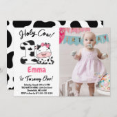 うーわ!1歳の誕生日写真だよ 招待状 (正面/裏面)