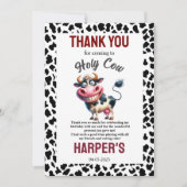 うーわ！1歳の誕生日 | 農場の動物パーティー サンキューカード (正面)