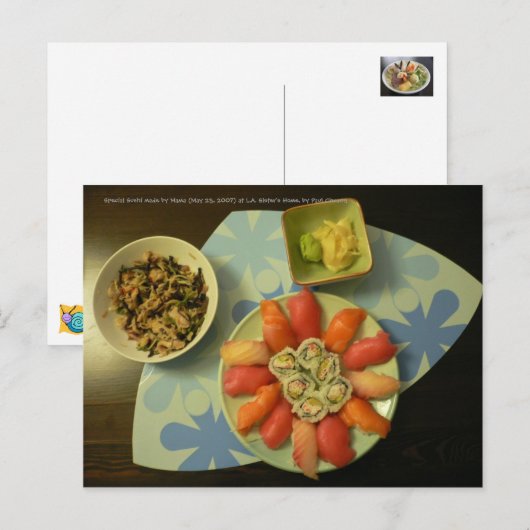 うーん食事… ポストカード (正面/裏面)