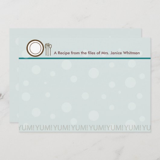 うーん！レシピカード (正面/裏面)