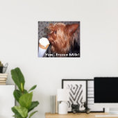 うーん…凍っていミルク! ポスター (ホームオフィス)