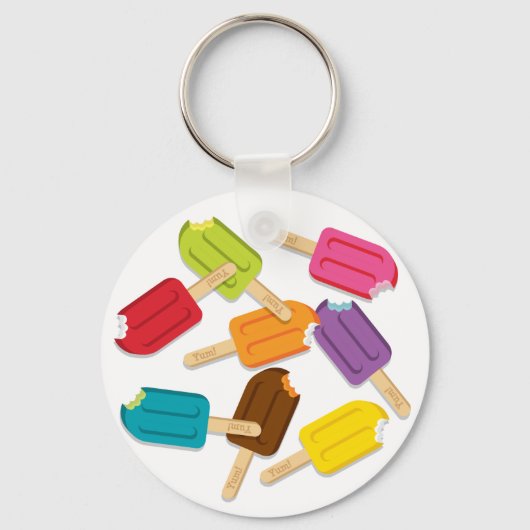 うーん!Popsicle Keychain – ラウンド キーホルダー (正面)