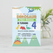 うーーー吼！スタンピー！恐竜の誕生日パーティー（年齢不問） 招待状 (スタンド正面)