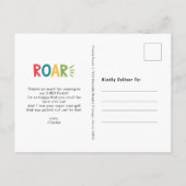 うー!3さいの恐竜キッズお誕生日ありがとう ポストカード (裏面)