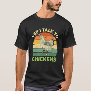 ええかわいい動物バフ鶏と話す Tシャツ