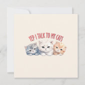 ええっと猫と話しますかわいいトリオ猫デザイン (正面)