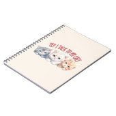 ええっと猫と話しますかわいいトリオ猫デザイン ノートブック (左側)