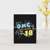 ええっ、信じられない！18歳になった！ 誕生日おめでとう カード (黄色い花)