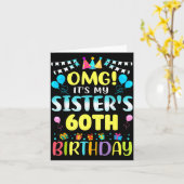 ええっ！私の姉の60歳の誕生日 60年おめでとう カード (黄色い花)