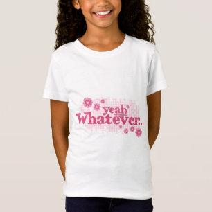 ええどんな女の子の紫色及びピンクのティー Tシャツ