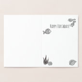 ええブイのおもしろいで航海のなしゃれ|のハッピーバースデー 箔カード (内部)