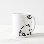 ええボスの激怒の漫画のミームのように コーヒーマグカップ (正面右)