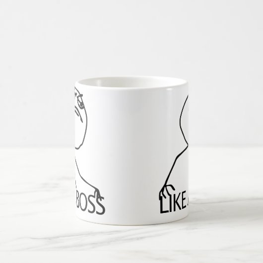 ええボスの激怒の漫画のミームのように コーヒーマグカップ (中央)