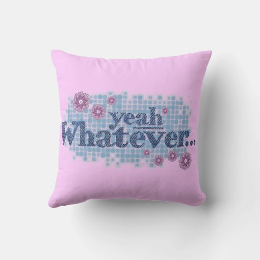 ええ何でもピンクブルーデニム効果枕 クッション (裏面)