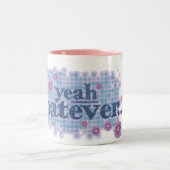 ええ何でも…デニムブルー&ピンクマグ ツートーンマグカップ (中央)