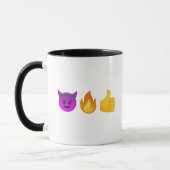 ええ地獄! |パーソナライズなEmojiのコーヒー・マグ マグカップ (左)