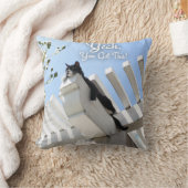 ええ得この猫励ましのスローガン クッション (ブランケット)