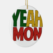 ええ月曜日のジャマイカの休暇 セラミックオーナメント (右)