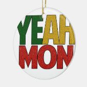 ええ月曜日のジャマイカの休暇 セラミックオーナメント (左)