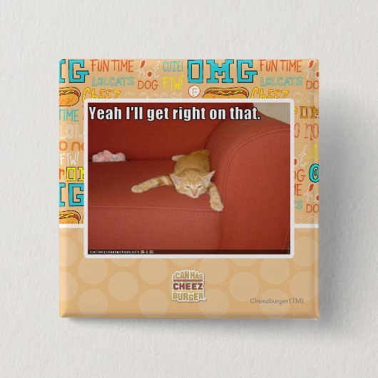 ええ私はそれで右になります 缶バッジ (正面)