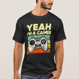 ええ私はビデオゲーマーヴィンテージレトロゲーム Tシャツ