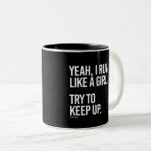 ええ私は女の子のように-維持することを試みて下さい-女の子   F走ります ツートーンマグカップ (正面右)