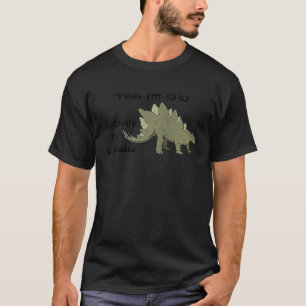 ええ私は悲しいひそかに恐竜のステゴサウルスミーム Tシャツ