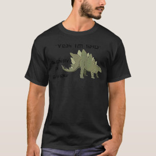 ええ私は悲しいひそかに恐竜のステゴサウルスミーム Tシャツ