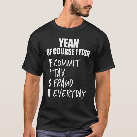 ええ魚の税理士魚釣り Tシャツ (正面)