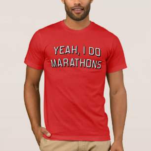 ええ、私はマラソンをします Tシャツ