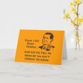 ええ、私は死んだ人々の挨拶状を見ます カード (黄色い花)