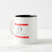 ええawwwwの激怒の喜劇的なlolのrofl ツートーンマグカップ (正面左)