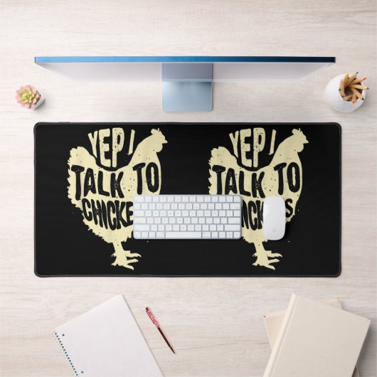 えおもしろいえ~鶏ギフト動物のホークールスと話す デスクマット (オフィス1)