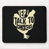 えおもしろいえ～鶏ギフト動物のホークールスと話す マウスパッド (正面)