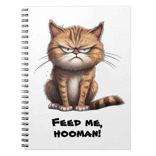 えさ、くれよ人間！ 面白い ノートブック (正面)