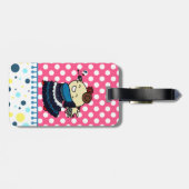 えっちゃんの　ラゲッジタグ　（裏もご本人 or カードケース）　青 ラゲッジタグ (裏面横)