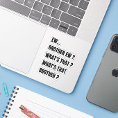 えっ、兄貴、それ何?面白いミーム シール (ノートパソコンとiPhone)