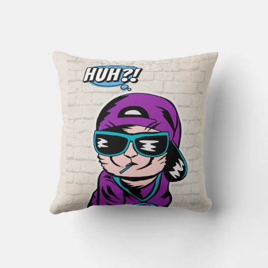 えっ？猫質問 クッション (裏面)