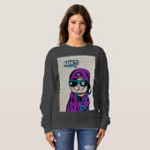 えっ？猫質問 スウェットシャツ (正面フル)