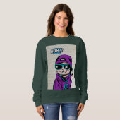 えっ？猫質問 スウェットシャツ (正面フル)