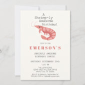 えびづくしのすごい誕生日パーティー招待状 招待状 (正面)